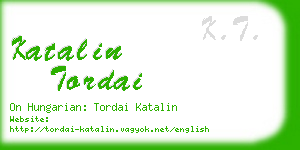 katalin tordai business card